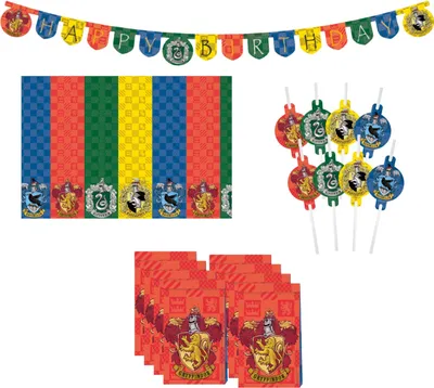 Produktbild von 18-tlg. Harry Potter Hogwarts Houses Party Set für Kindergeburtstag