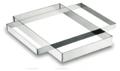 Rahmen 40 x 60 x 5 cm, 18/10 Edelstahl, rechteckig, silber
