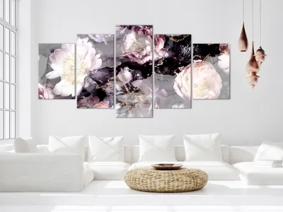Produktbild von BLUMEN ABSTRAKT Acrylglasbild Modern Wandbild Glasbilder Bilder b-C-0740-k-n