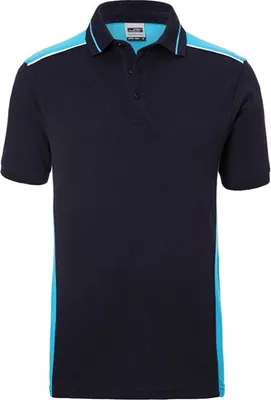 Produktbild von Men's Workwear Polo - COLOR - navy/turquoise, Gr. XL