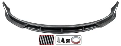 Image de Lèvre avant Splitter, plastique ABS, compatible avec Tesla Model 3 2017-2023, look fibre de carbone
