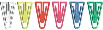 Produktbild von Büroklammern Plastiklips 21mm VE=1000 Stück Kristallfarben sortiert