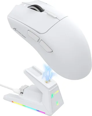 Produktbild von mit Magnetischer Ladestation, PixArt PAW3395PRO Gaming-Sensor, 40000 DPI, BT/2,4G Kabellos/Kabelgebunden, 53g Superlight-Maus, 100M-Mikroschalter