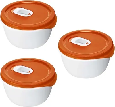 Produktbild von Rotho Mikrowellenschüssel mit Deckel Clever - Menüteller mit Ventil 0,8 L - Mikrowellengeschirr je 16,0 x 16,0 x 8,5 cm - Lunchbox auslaufsicher
