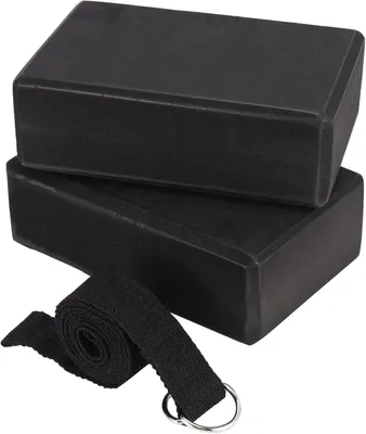 Productafbeelding van Yogablok en Yogariem Set, EVA-schuim, 2 Stuks, Antislip, voor Yoga en Fitness