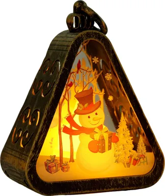 Produktbild von Weihnachtliche Retro-Nachtlichter, Vintage-Ambiente-Windlichter, leuchtende Fenster- und Tischdekoration für Schlafzimmer und Schreibtisch