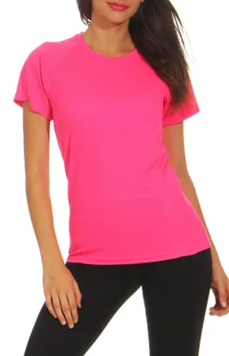 Produktbild von Mivaro Damen Sport T-Shirt atmungsaktiv schnelltrocknend Funktionsshirt aus Polyester mit Cool Dry Effekt Regular Fit