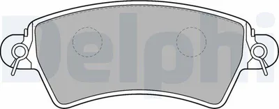 Image de Jeu de plaquettes de frein DELPHI pour freins avant, adaptées à la PEUGEOT 206 à hayon (2A/C) LP1517