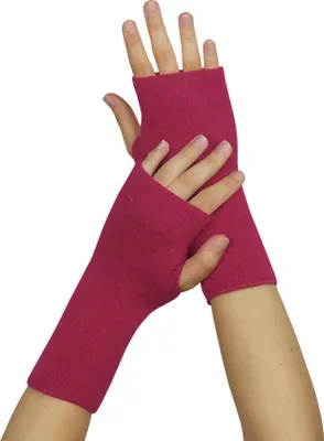 Produktbild von wobera Angora Pulswärmer oder Stulpen mit Daumenloch (Gr. 2, Farbe: pink)