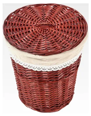 Produktbild von Geflochtener Wäschekorb aus Rattan mit Deckel – Strapazierfähiger Aufbewahrungskorb für Kleidung, Spielzeug und Haushalt