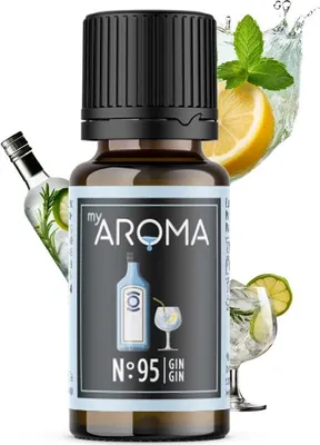 Produktbild von myAROMA Flavour Drops – Gin 10ml, zuckerfrei, kalorienfrei & vegan, natürliches Aroma für Küche & Getränke, Nr. 95