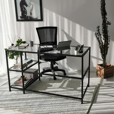 Immagine prodotto di Skye Decor, Scrivania Master / 130x60cm M101, Scrivanie, Nero, Vetro, 130 x 75 x 60 cm