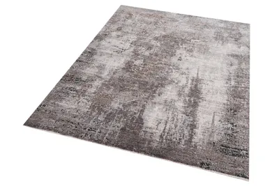 Image de Tapis de salon abstrait Tapis design gris beige Taille - 80x150 cm