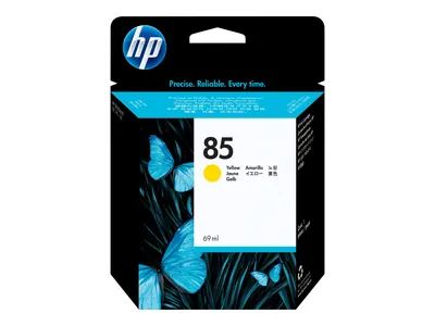 Produktbild von HP 85 69-ml Yellow DesignJet Ink Cartridge, HP DesignJet 30, 90, and 130 Printer series, Thermal Inkjet, Gelb, C9427A, Business, Singapur