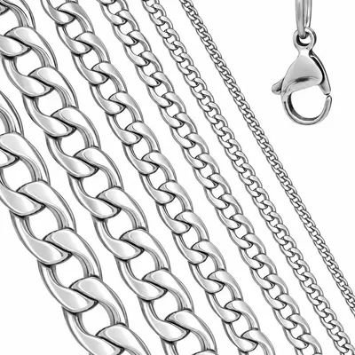 Produktbild von Panzerkette Halskette Herren Edelstahl Herrenkette massiv  - 14 mm 50 cm
