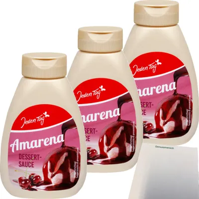 Produktbild von Jeden Tag Dessertsauce Amarena 3er Pack (3x250g Tube) + usy Block