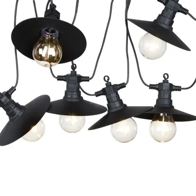 Image de Guirlande de jardin avec 6 lumières LED, lumière chaude, minuterie, extérieur
