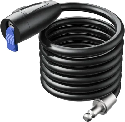 Imagen del producto de Candado de cable con llave, 150 cm, color , con cierre de tornillo, para bicicletas