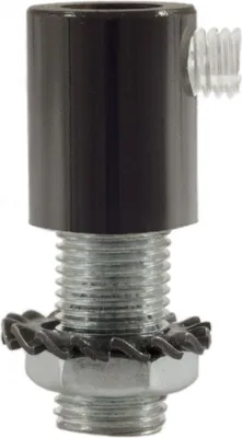 Immagine prodotto di Creative-Cables Serracavo cilindrico – (2 pezzi, Nero perla, Ø 1,3 cm) – In metallo – Completo di tige, dado e rondella