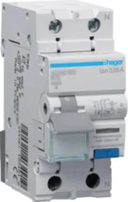 Produktbild von Hager FI-LS, 1P+N, 10kA, B-10A, 30mA, Typ A-G, 1 Stk.