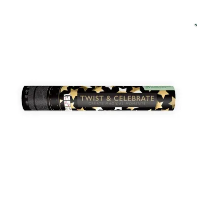 Obrázok produktu pre Konfety v tube – zlaté, 28 cm Party Deco