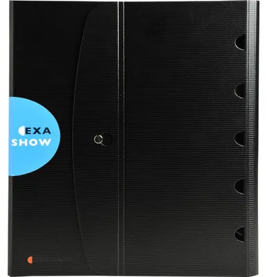 Produktbild von Exacompta 5x Präsentationsringbuch PP 4Ring Rücken 30mm A4 Schwarz 56034E