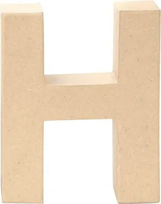 Produktbild von Glorex Papp-Buchstabe H 17,5 x 5,5 cm