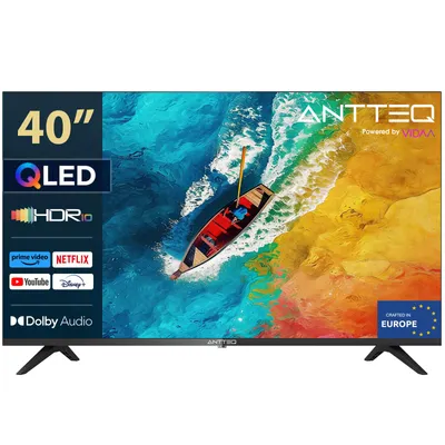 Produktbild von ANTTEQ AV40F5Q-Q1 - 40 Zoll (101 cm) QLED Smart TV – Full HD, VIDAA OS, Voice Control, Netflix, YouTube, Triple Tuner, Hotelmodus, Modell 2026