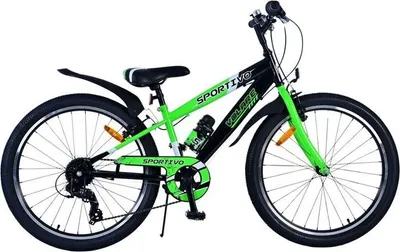 Produktbild von Volare Sportivo Kinderfahrrad - Jungen - 24 Zoll - 7 Gänge - Schwarz Grün