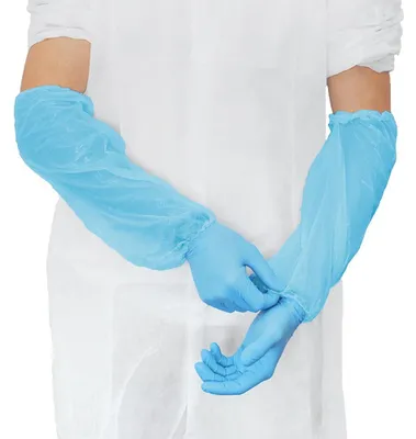 Produktbild von MaiMed-Sleeve cover PE, blau Ärmelschoner aus PE- unsteril, 100 St./Pack. | Packung (100 Stück)