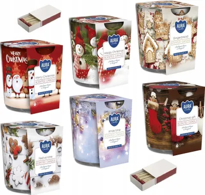 Produktbild von BISPOL Duftkerzen im Glas Weihnachts-Set 22H 6 Stück