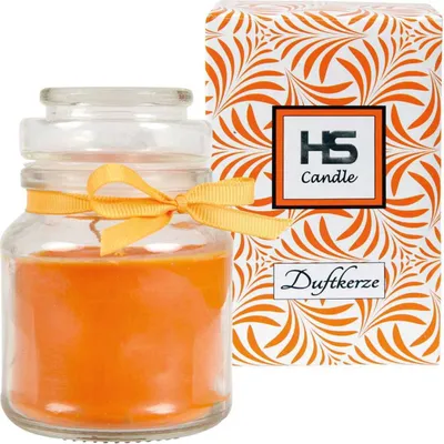 Immagine prodotto di Candela profumata "honeydew melon" in vetro, candela 10cm x Ø7cm in confezione regalo, 120gr. Cera - tempo di combustione circa 30 ore