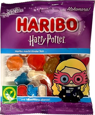 Produktbild von HARIBO Harry Potter Tüte - Luna Lovegood Edition, vegetarisch, Fruchtgummi, 160g