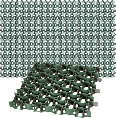 Produktbild von BigDean 24x Rasengitter Paddockplatte 50x50 cm Rasenmatten Rasenwaben Kiesgitter Parkplatzrasen 6 m²