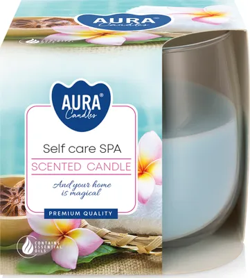 Zdjęcie produktu dla Świeca zapachowa w szkle BISPOL Aura 24H SELF CARE SPA