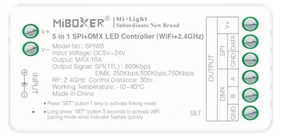 Immagine prodotto di Pannello di controllo LED digitale SPI Miboxer SPIW5-4 SPIW5-4
