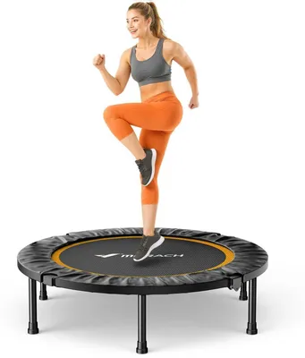 Obrázok produktu pre Mini trampolína, 102 cm, skladacia, nosnosť 150 kg, tichá, oceľová konštrukcia