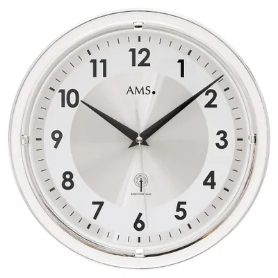 Produktbild von AMS Funk-Wanduhr, Funkwerk, D30x4cm, 5945