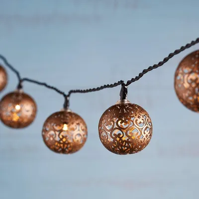 Produktbild von Solar-Lichterkette Lichterkette Lichtschlauch - 16 Kugeln - Warmweiß - 5,25 m