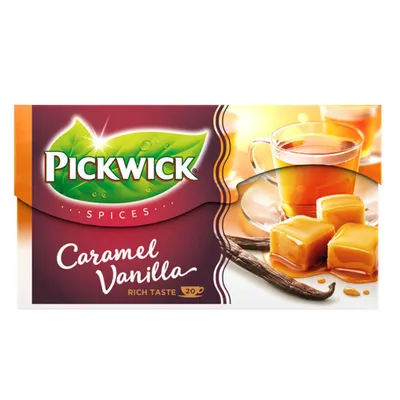 Zdjęcie produktu dla Pickwick – Spices Caramel Vanilla Czarna herbata – 20 torebek
