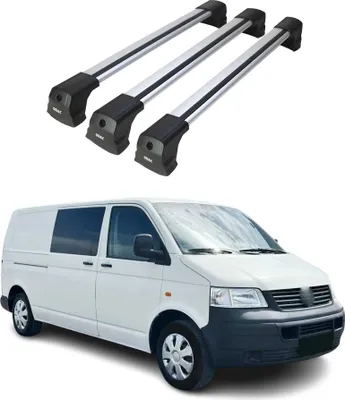 Produktbild von Dachträger Gepäckträger für VW T5 T6 2003-2024 Grundträger Aluminium Grau 3x
