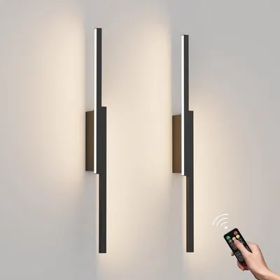 Obrázok produktu pre Nabíjateľná LED nástenná lampa do obývačky a spálne – bezdrôtová – s USB nabíjaním – na batérie – osvetlenie schodiska – diaľkové ovládanie