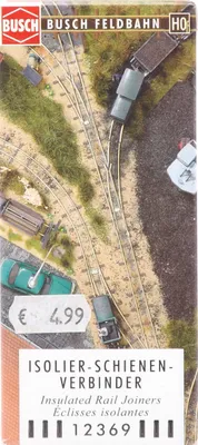 Produktbild von Busch 12369 Feldbahn Isolier-Schienen-Verbindung 20 Stk. Spur H0 in