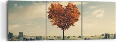 Produktbild von Bild auf Leinwand - Leinwandbild - Baum Natur Wiese - 120x40cm - Wand Bild - Wanddeko - Wandbilder - Leinwanddruck - Bilder - Kunstdruck - Wanddekoration - Leinwand bilder - Wandkunst - CA120x40-3751