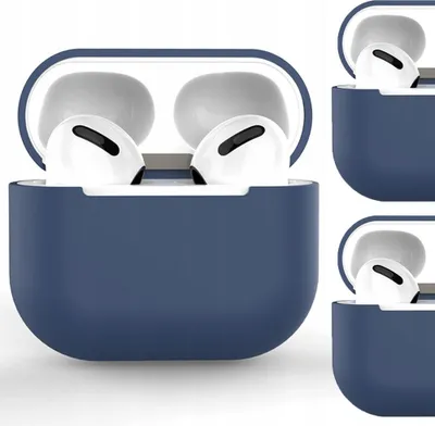 Immagine prodotto di Custodia per Airpods 2 / Airpods 1 Custodia morbida per cuffie in silicone blu (Custodia C)