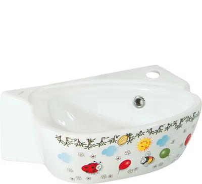 Immagine prodotto di Bacinella per bambini in Vetroceramica KID, 39x29 cm, con stampa a colori