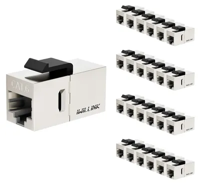 Obrázok produktu pre Konektor Cat6 Keystone, RJ45, tienený, Ethernet, 25 kusov