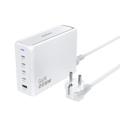 Immagine prodotto di DUDAO A228EU 228Watt GaN 4xUSB-C+ 1xUSB-A Universale Bianco AC Ricarica rapida Interna