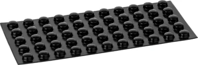 Produktbild von haggiy Elastikpuffer selbstklebend - halbkugelförmig, schwarz Ø 11,1 mm | Höhe: 5,0 mm (55 Stück)