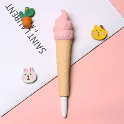 Produktbild von Kreativer Anti-Stress-Stift – Eiscreme-Design – Memory-Foam mit langsamer Rückformung